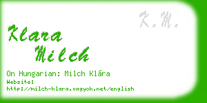 klara milch business card